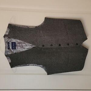 Alan Flusser Wool-Feel Vest, Size L.  Paisley Liner. New!